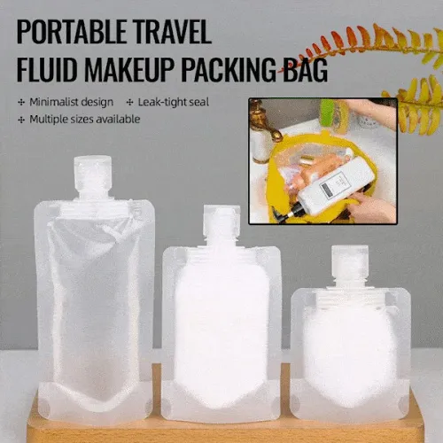 (Summer SALE ) Portable Travel Fluid Makeup Packing Bag - Buy more save more