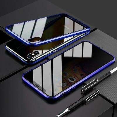 Anti Peep Magnetic Privacy Glass Case for iPhone Antispy Protective Cover