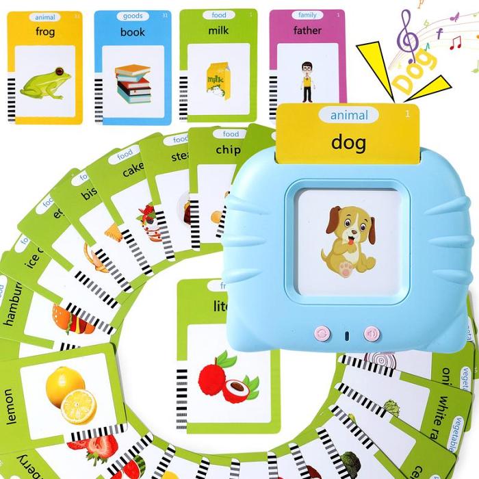 Talking Flash Cards Montessori Toys - Learning Educational Gifts for Kids