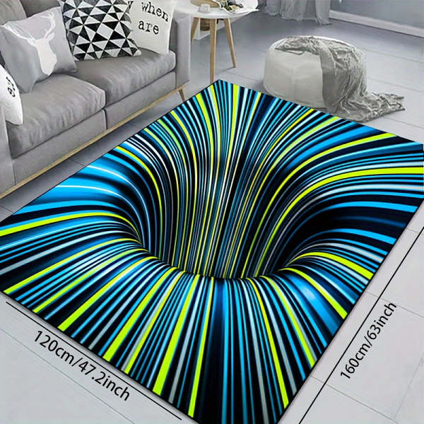 Colorful 3-D illusion Rug