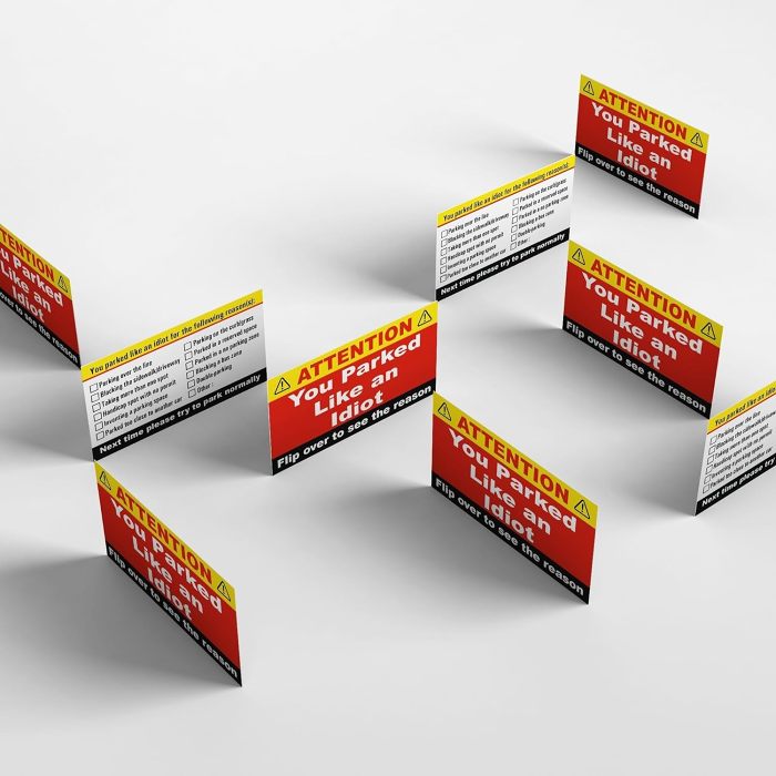 Pack of 50 - PRIVATE PARKING VIOLATION WARNING CARDS