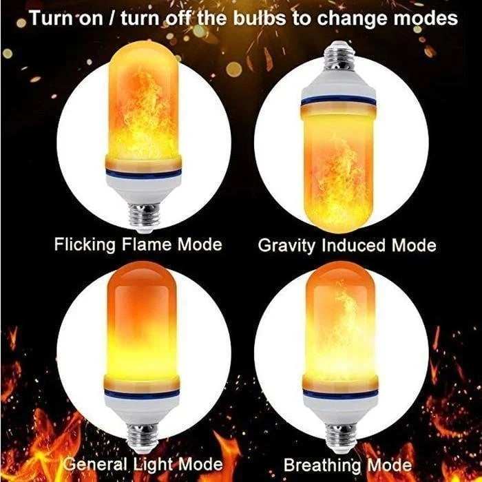 UPGRADE LED FLAME LIGHT BULB With Gravity Sensing Effect