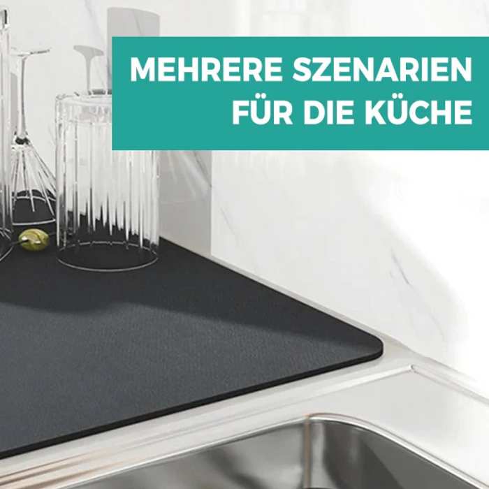 Super absorbent kitchen drying mat