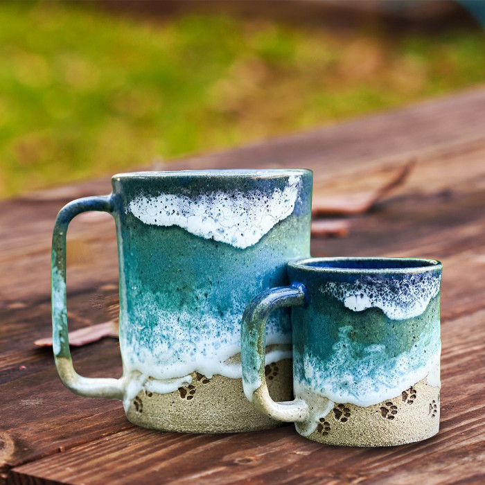 Paw Print Ocean Shoreline Mug -（Save 49% on hot first week sales）