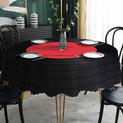 60 Vinyl Record Round Tablecloth