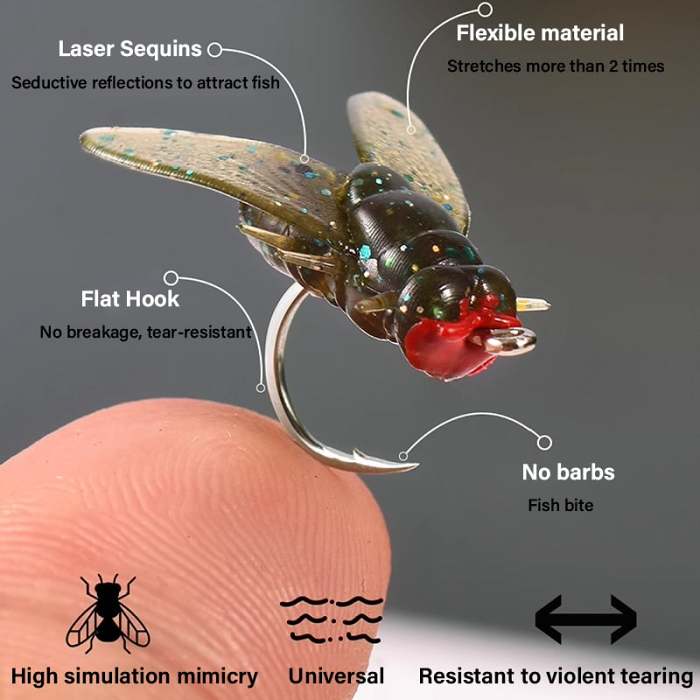 FATHER'S DAY SALE - Simulated Flies Fishing Attractor Bait Hook