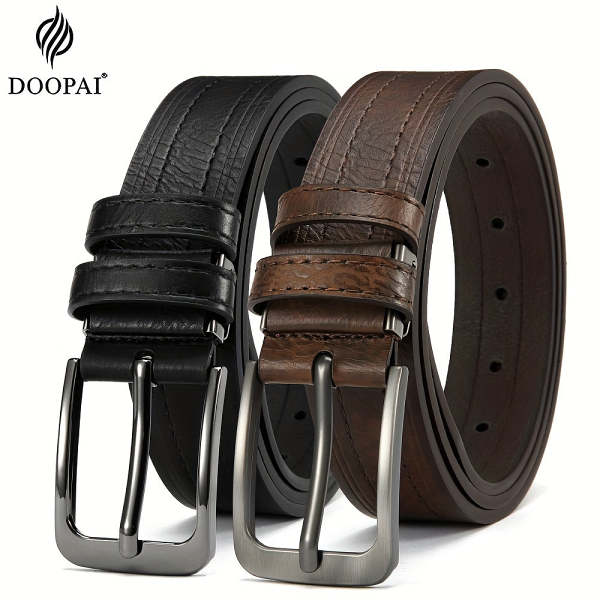 DOOPAI Men's 2pc Leather Belts