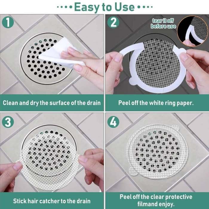 30 PCS Disposable Shower Drain Hair Catcher