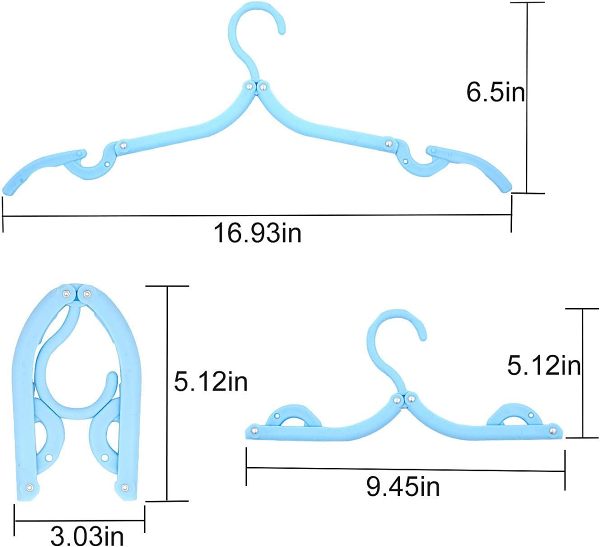 10pcs Colorful Travel Hangers. Portable Folding Clothes Hangers.Telescopic Travel Magic Portable Drying Rack for Travel Accessories