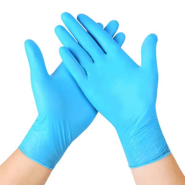 50PCS Of Disposable Black Nitrile Gloves Safety Tools For Household Cleaning