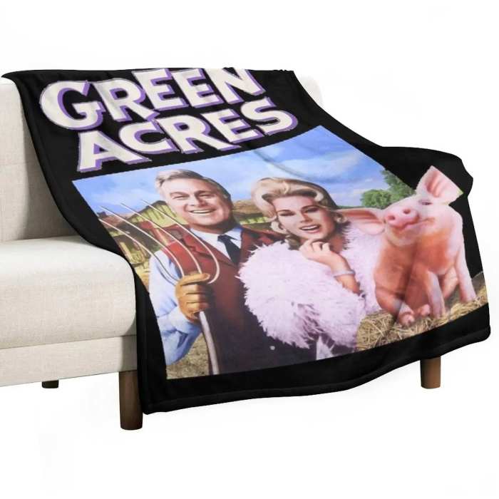 Green Acres Throw Blanket