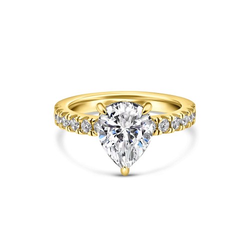 Handmade Pear Cut Ring
