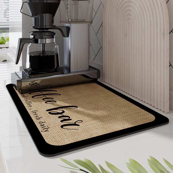 Super absorbent kitchen drying mat