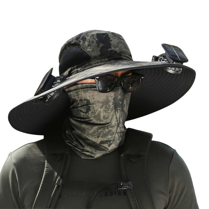 New! Solar Fan Fishing Hat