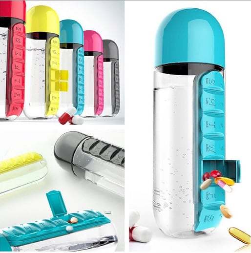 Buy 2 Get 10% Off - Portable Water Bottle With Pill Box Cup