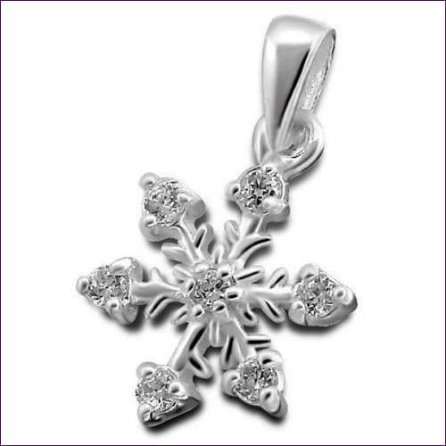 Snow Flake Sterling Silver Pendant