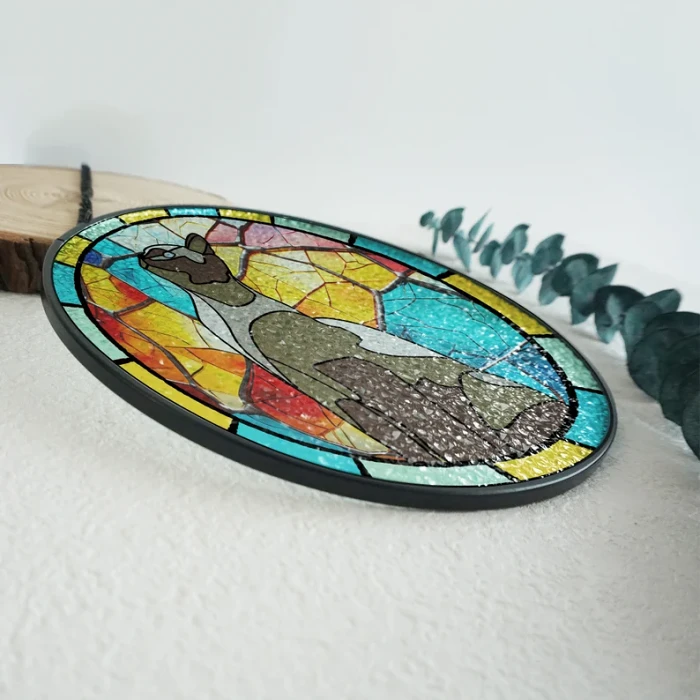 Stained Glass Dog Memorial
