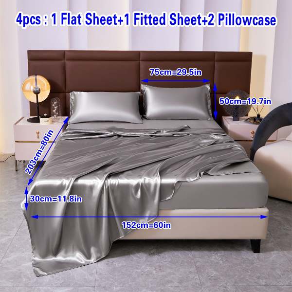 4pc Luxury Satin Bedding Set