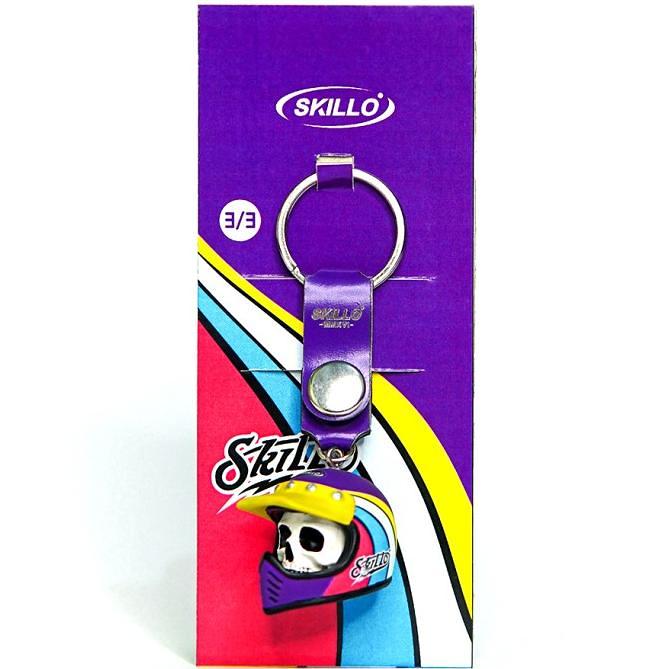 Handmade Skull Helmet Keychain - Perfect for Keys, Bags, and More