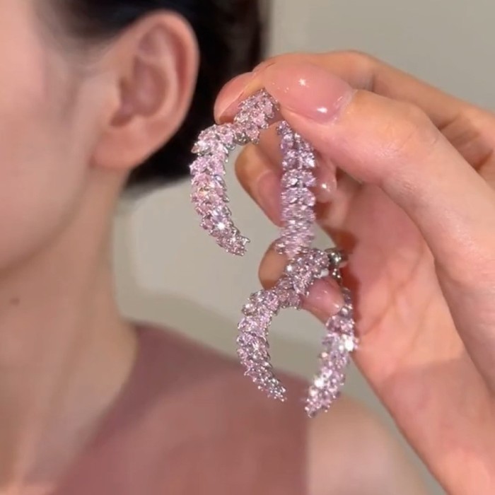 Firaluna | French Crystal Love Earrings