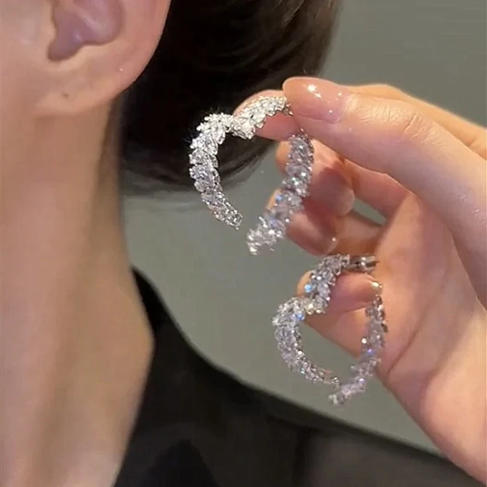 Firaluna | French Crystal Love Earrings