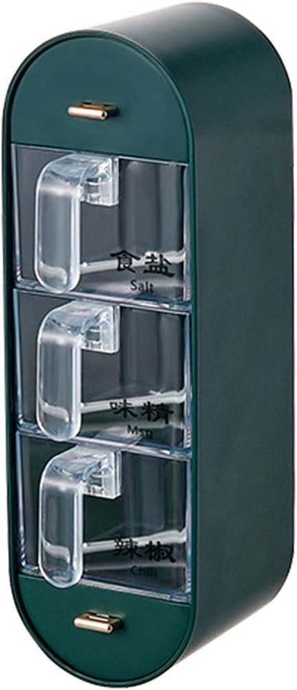Household Condiment Box No drilling Hangable Condiment Dispenser,for Home Kitchen
