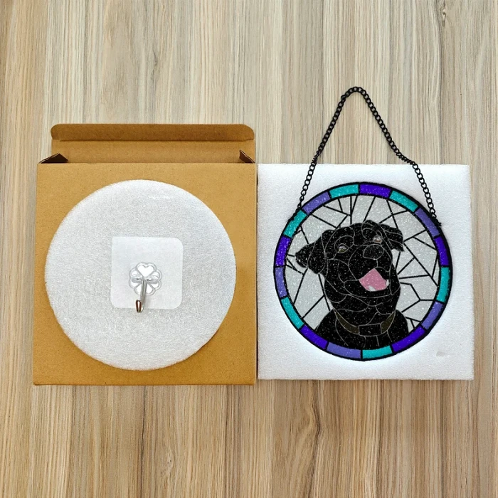 Stained Glass Dog Memorial