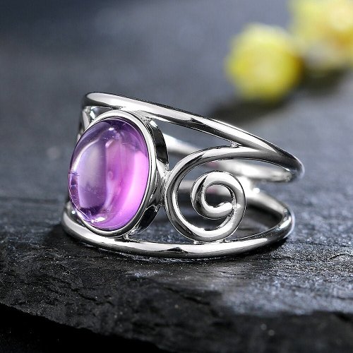 Amethyst 925 Sterling Silver Ring