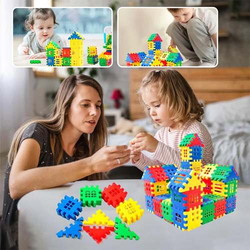 Waffle-type Snap-on Building Blocks