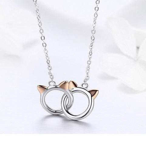 Handcuffs Cute Cat Pendant Necklace