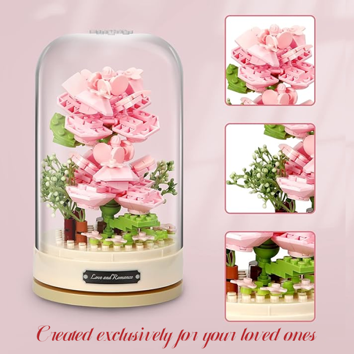 Rose Building Block Music Box