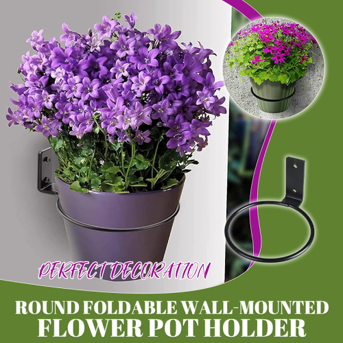 Round Foldable Wall-Mounted Flower Pot Holder(Free shipping on orders over $60)