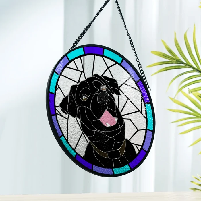 Stained Glass Dog Memorial