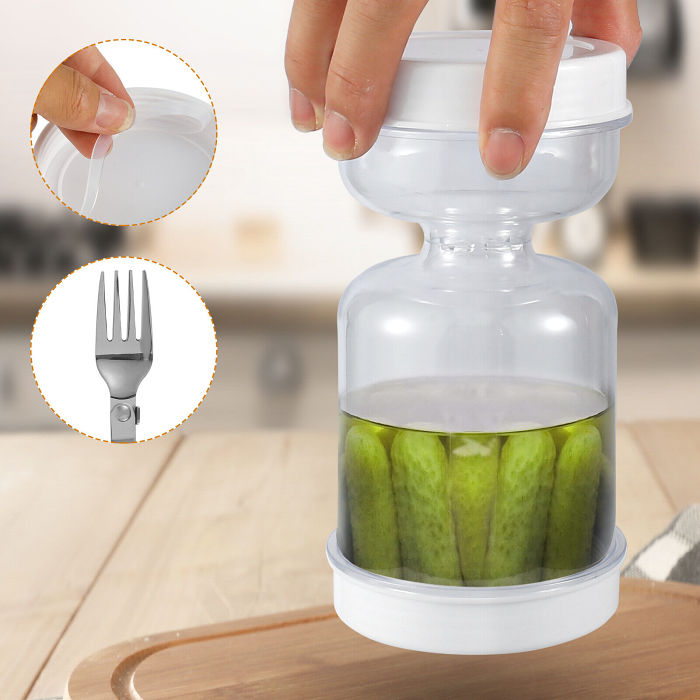 Pickle Container with Strainer