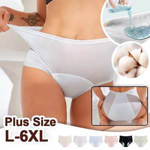 High Waist Leak Proof Panties Plus Size L-6XL