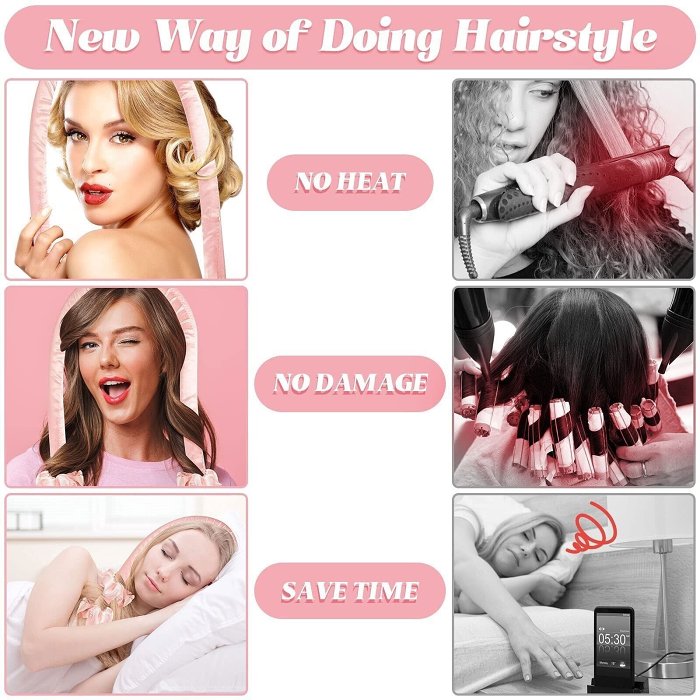 Mother's Day Hot Sale-Heatless Hair Curler Headband