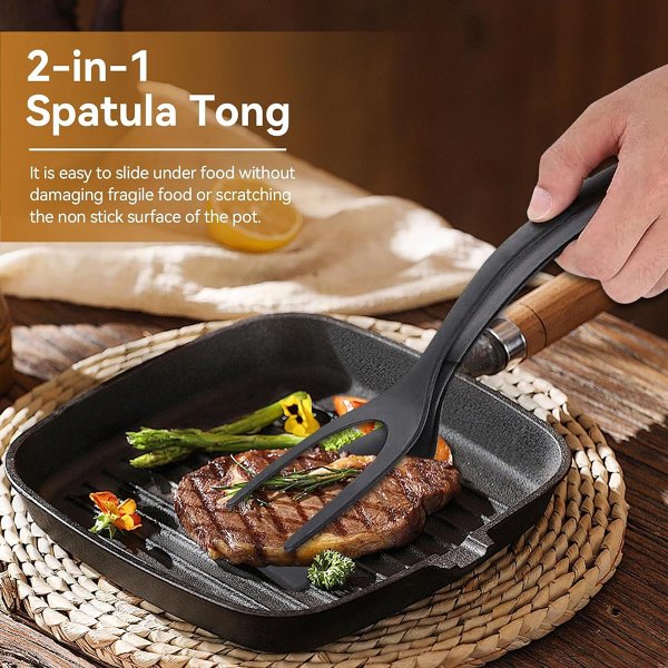2 in 1 Grip Flip Spatula Tongs