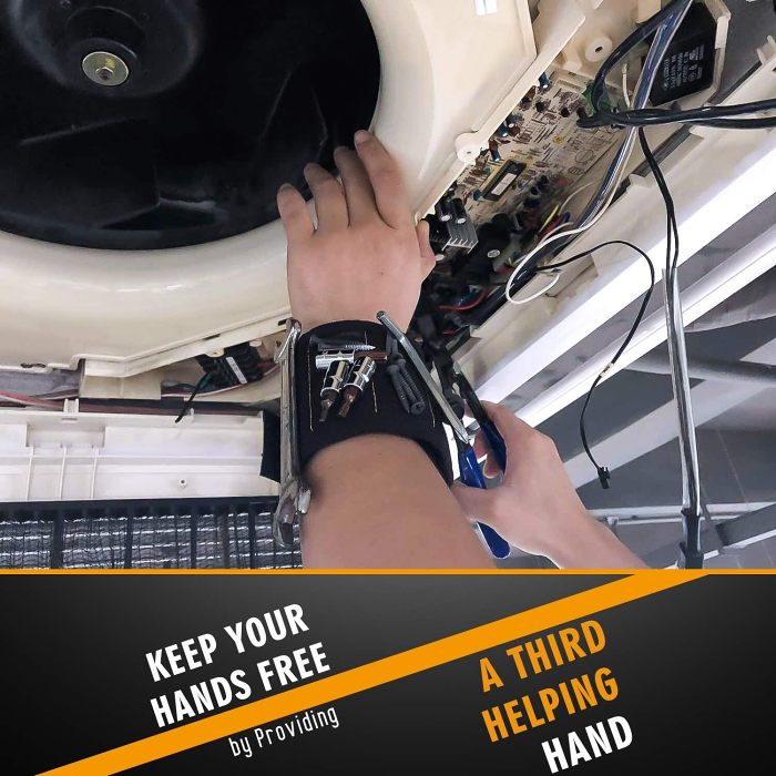 Magnetic Wristband with 15 Strong Magnets for Holding Screws