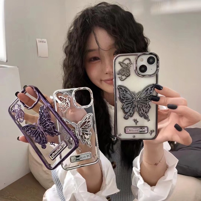 Butterfly bracket iPhone case Compatible with iPhone