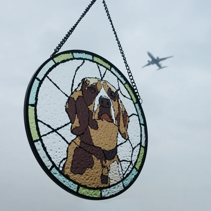 Stained Glass Dog Memorial