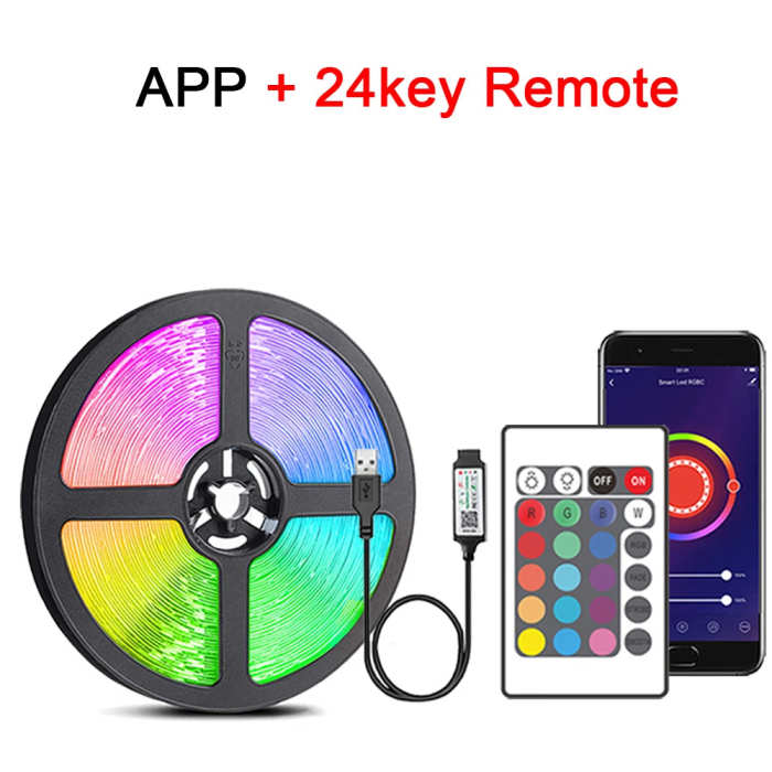 RGB LED Strip Lights with Remote Control Home Decor