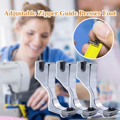 Adjustable Invisible Zipper Guide Presser Foot for Sewing Machine