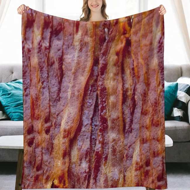 3-D Fried Bacon Blanket