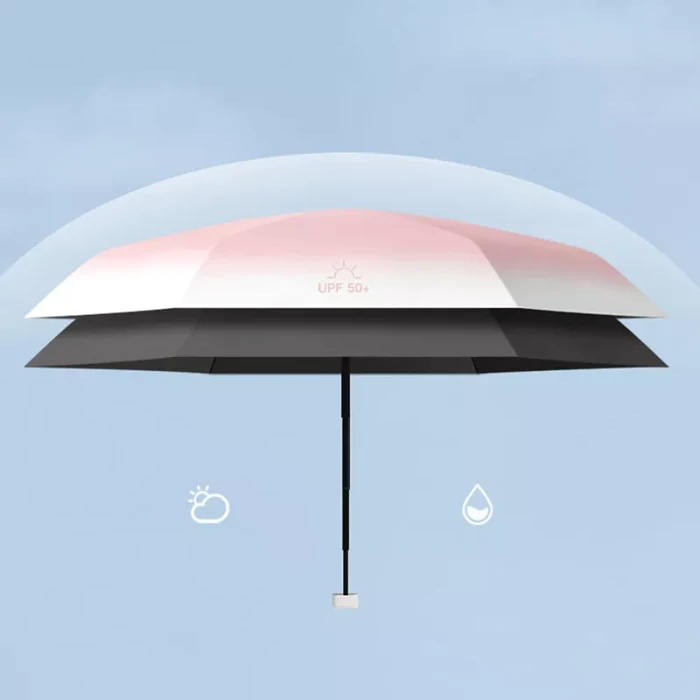Mini Travel Size Rain Sun Umbrella