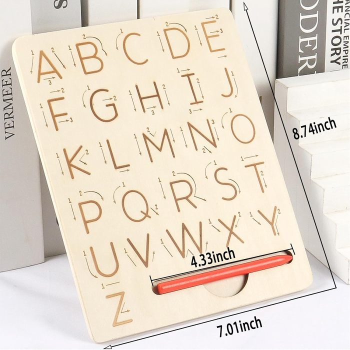 Double-sided Wooden Letter Tracing Board