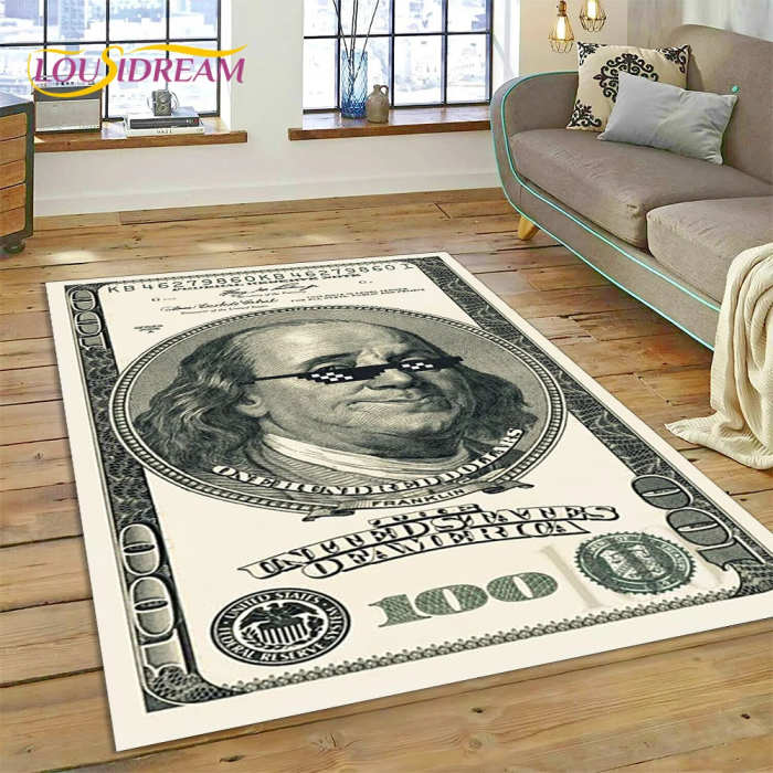 Dollar Cartoon Area Rug