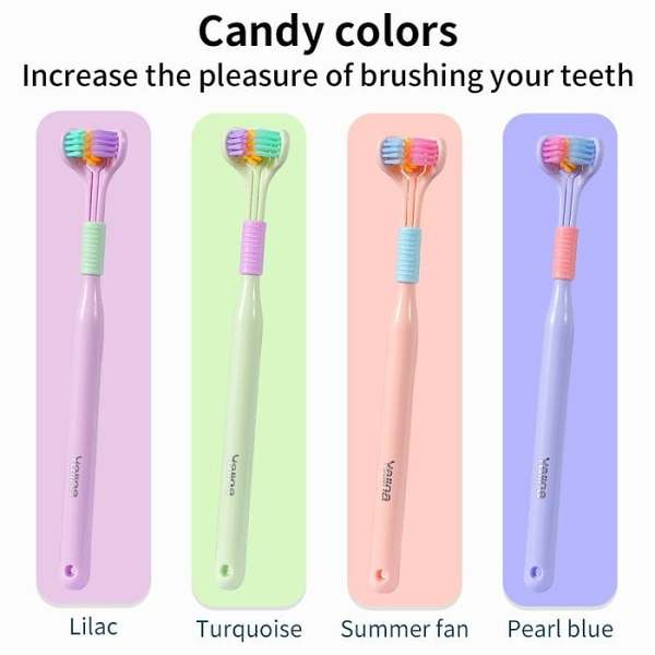 Three-sided Soft Hair Toothbrush