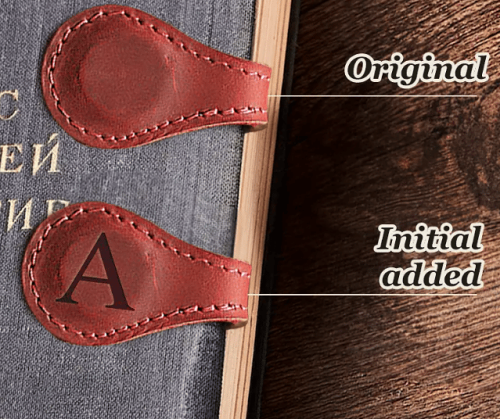 TimelessMark–Personalized Magnetic Leather Bookmark