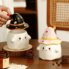 Creative Ghost Mug with Cute Ceramic Design and Magical Hat Lid