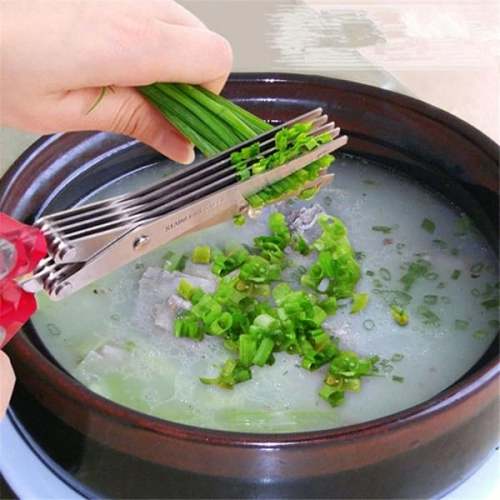 (EARLY SUMMER HOT SALE- 49% OFF) Multilayer Spring Onion Scissors (BUY 2 GET 1 FREE NOW) by Veasoon